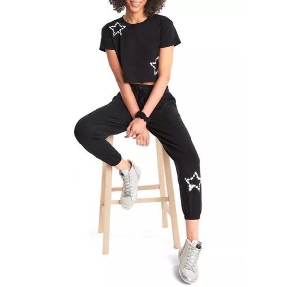 SUNDOWN BY SPLENDID Splendid Playa Joggers Black Star - NWT - Picture 3 of 3